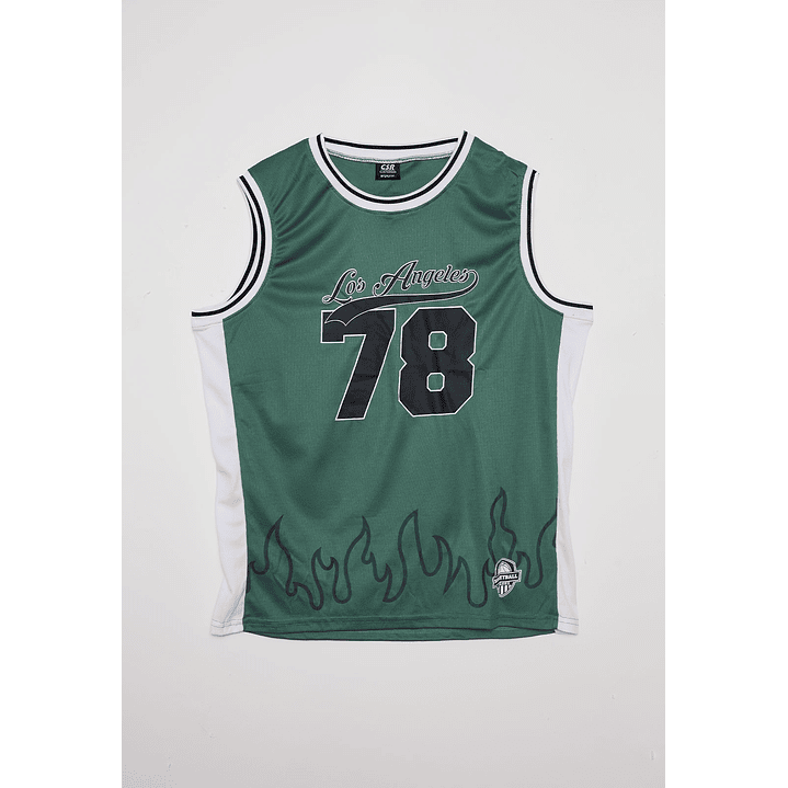 Polera Hombre Basquet Verde Familyshop 1