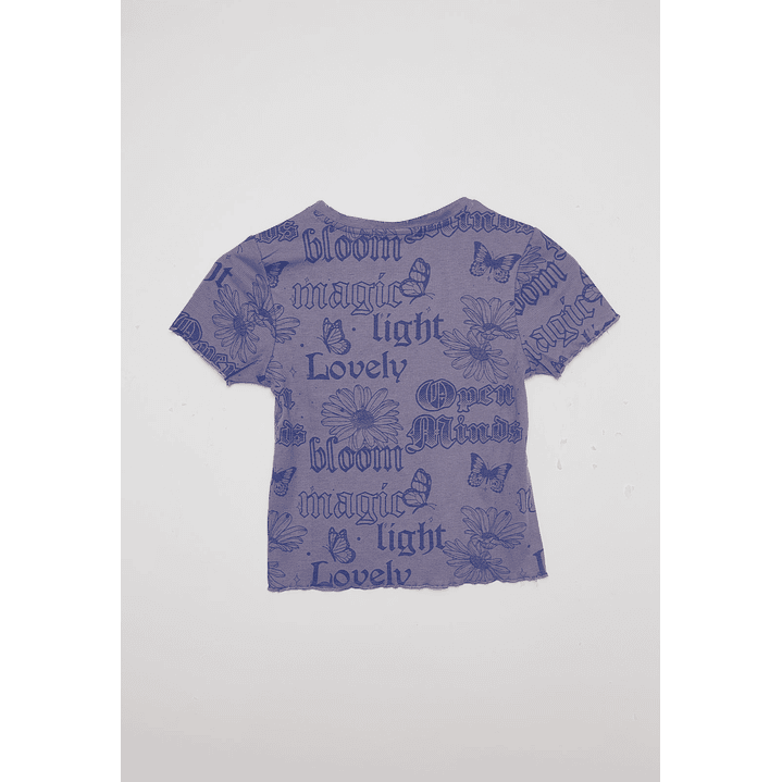 Polera Mujer Full Print Celeste Familyshop 2