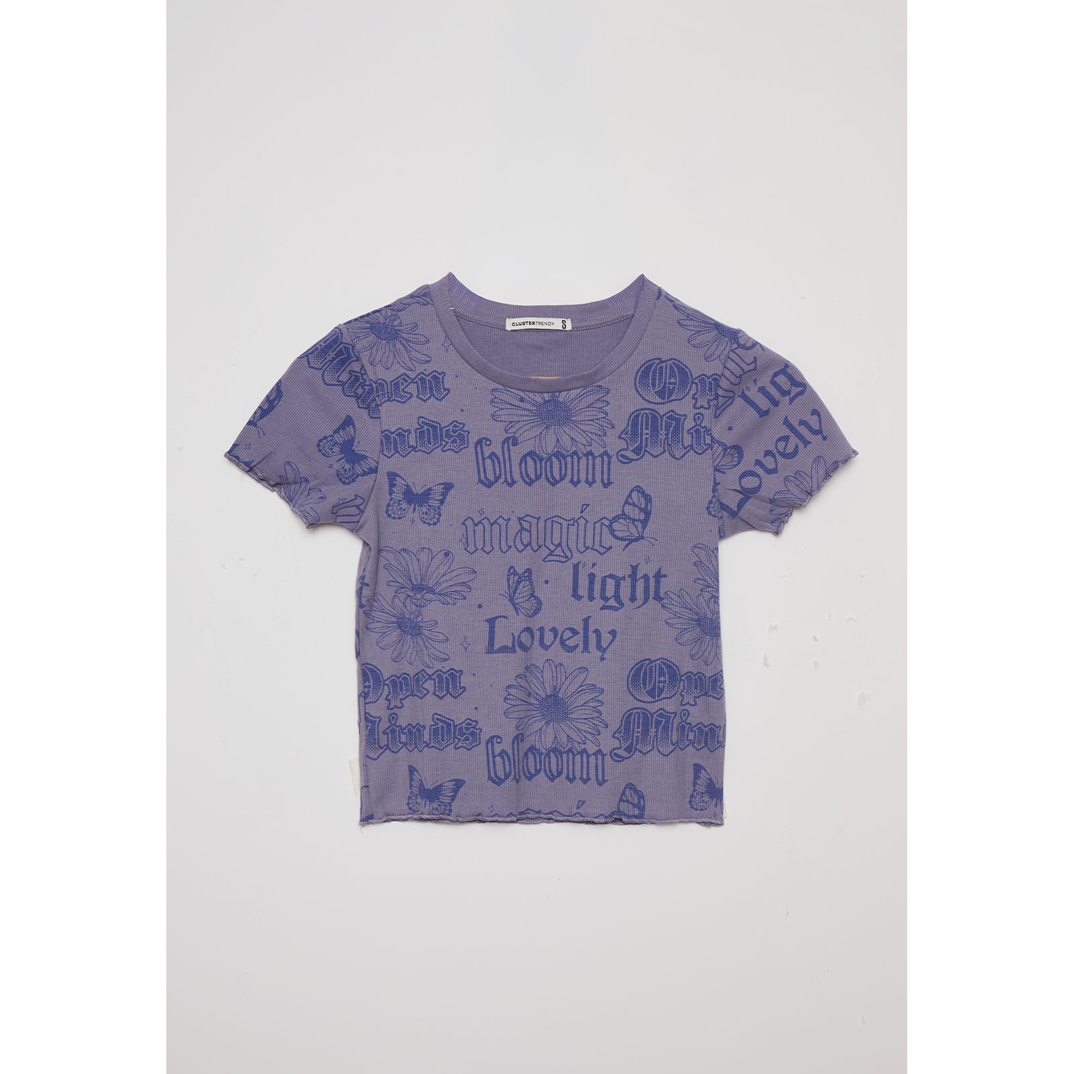 Polera Mujer Full Print Celeste Familyshop 1