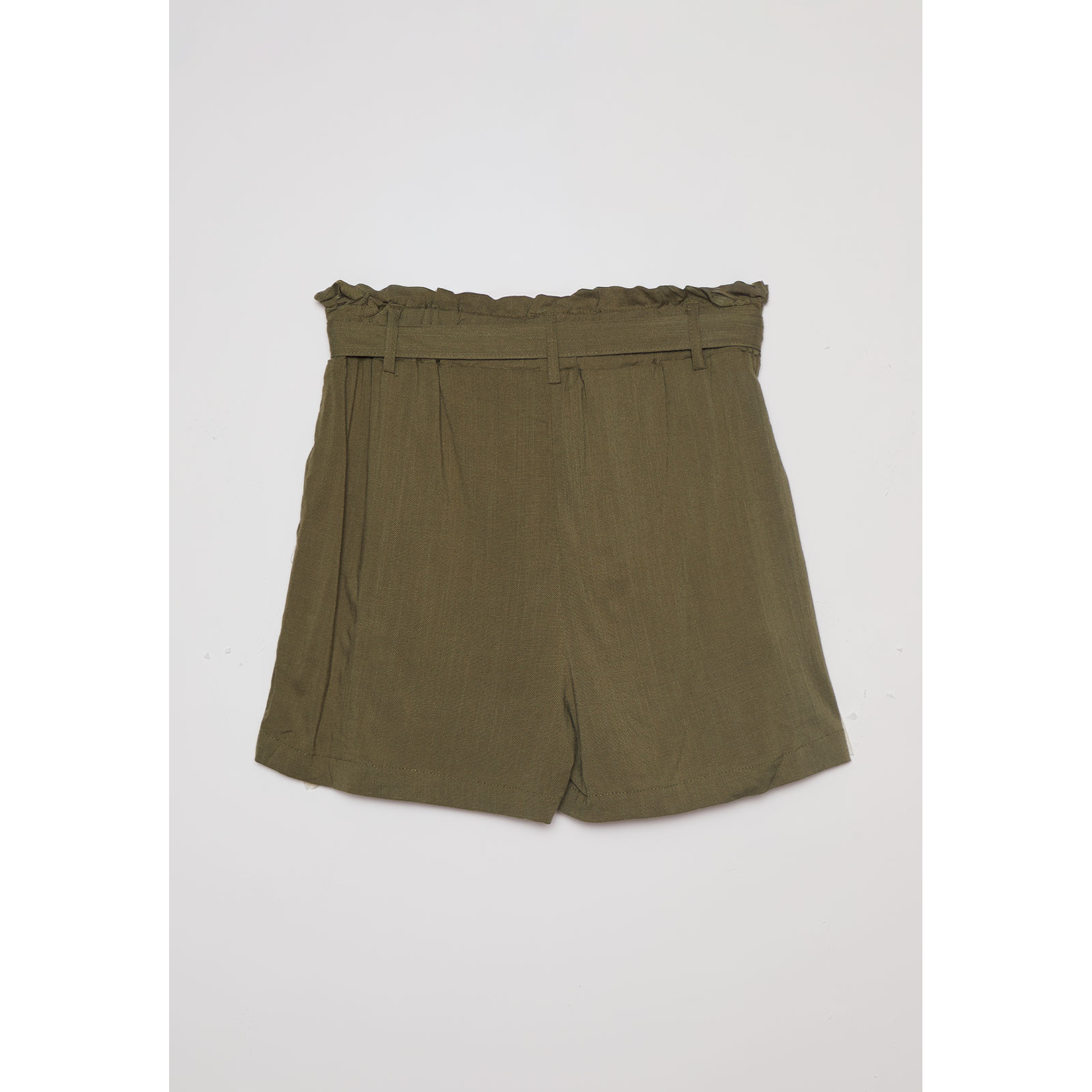 Short Mujer Lino Liso Set Verde Familyshop 2