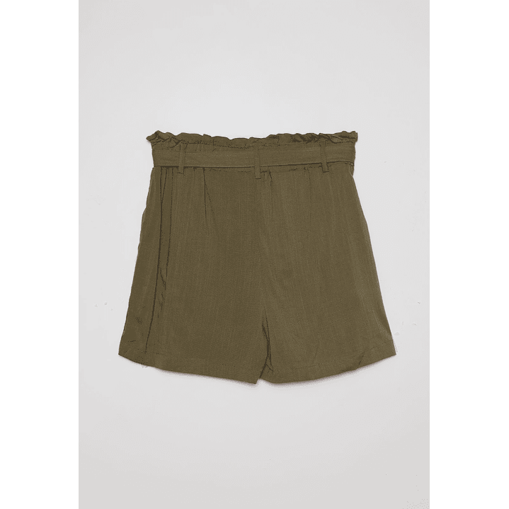 Short Mujer Lino Liso Set Verde Familyshop 2