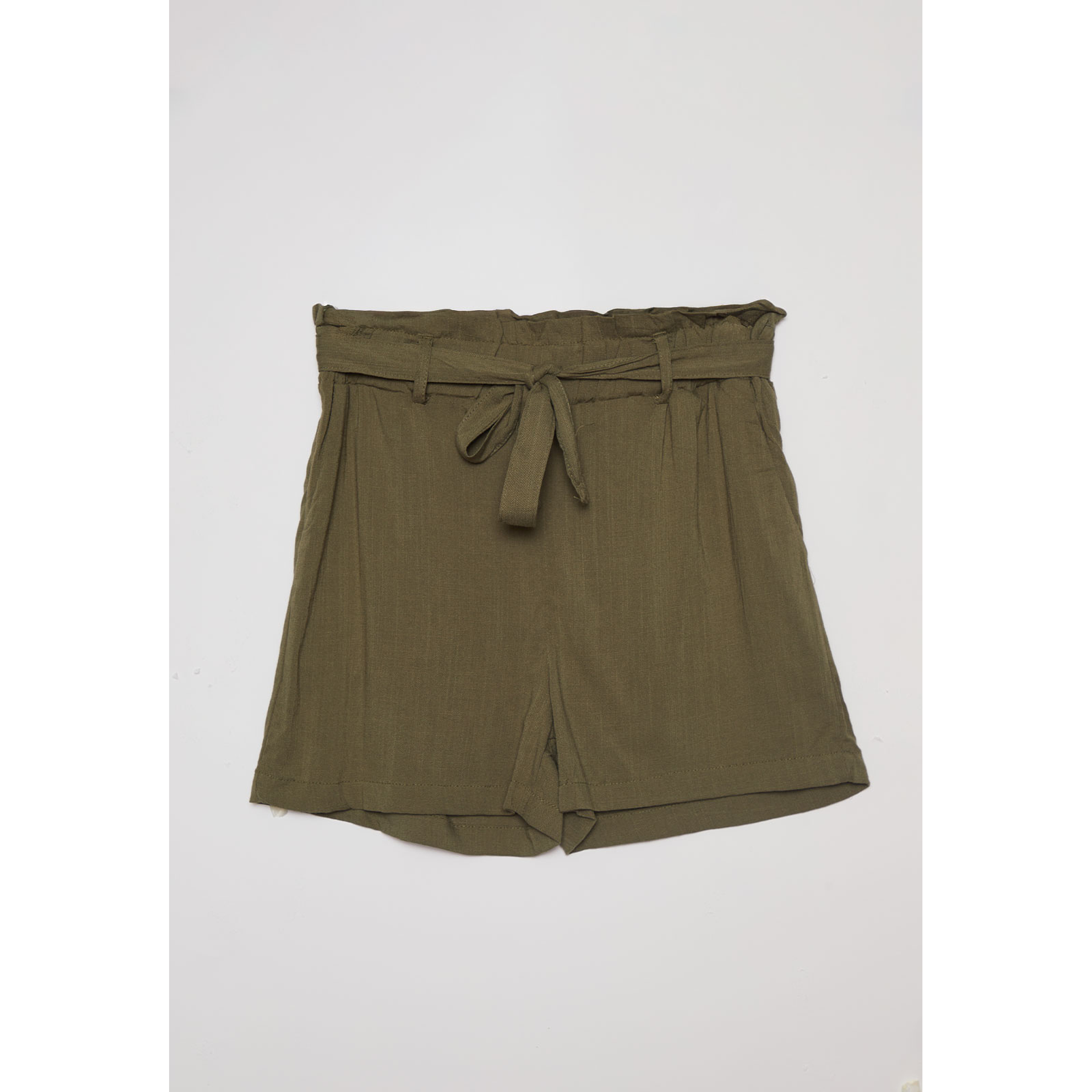 Short Mujer Lino Liso Set Verde Familyshop 1