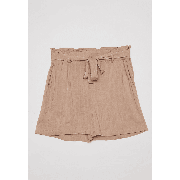 Short Mujer Lino Beige Familyshop 1