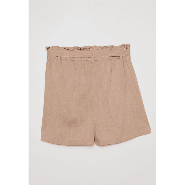 Short Mujer Lino Beige Familyshop 2