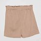 Short Mujer Lino Beige Familyshop - Miniatura 2