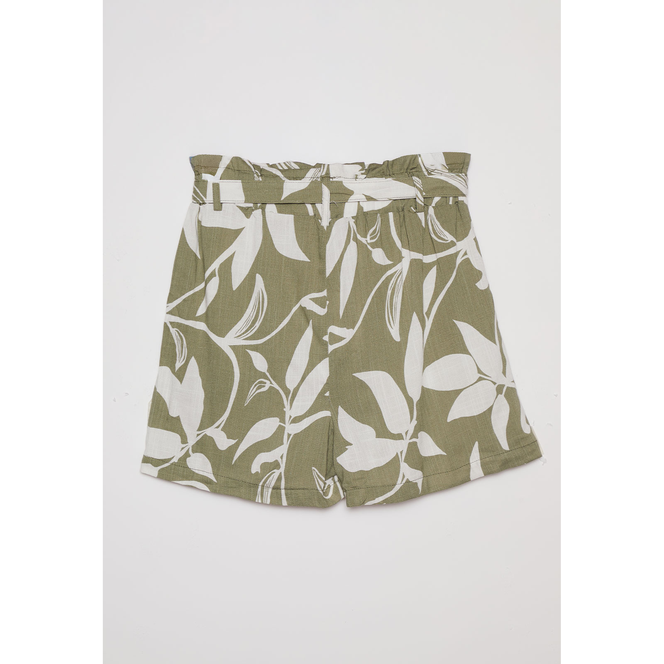 Short Mujer Lino Liso Verde Familyshop 2