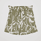 Short Mujer Lino Liso Verde Familyshop - Miniatura 1