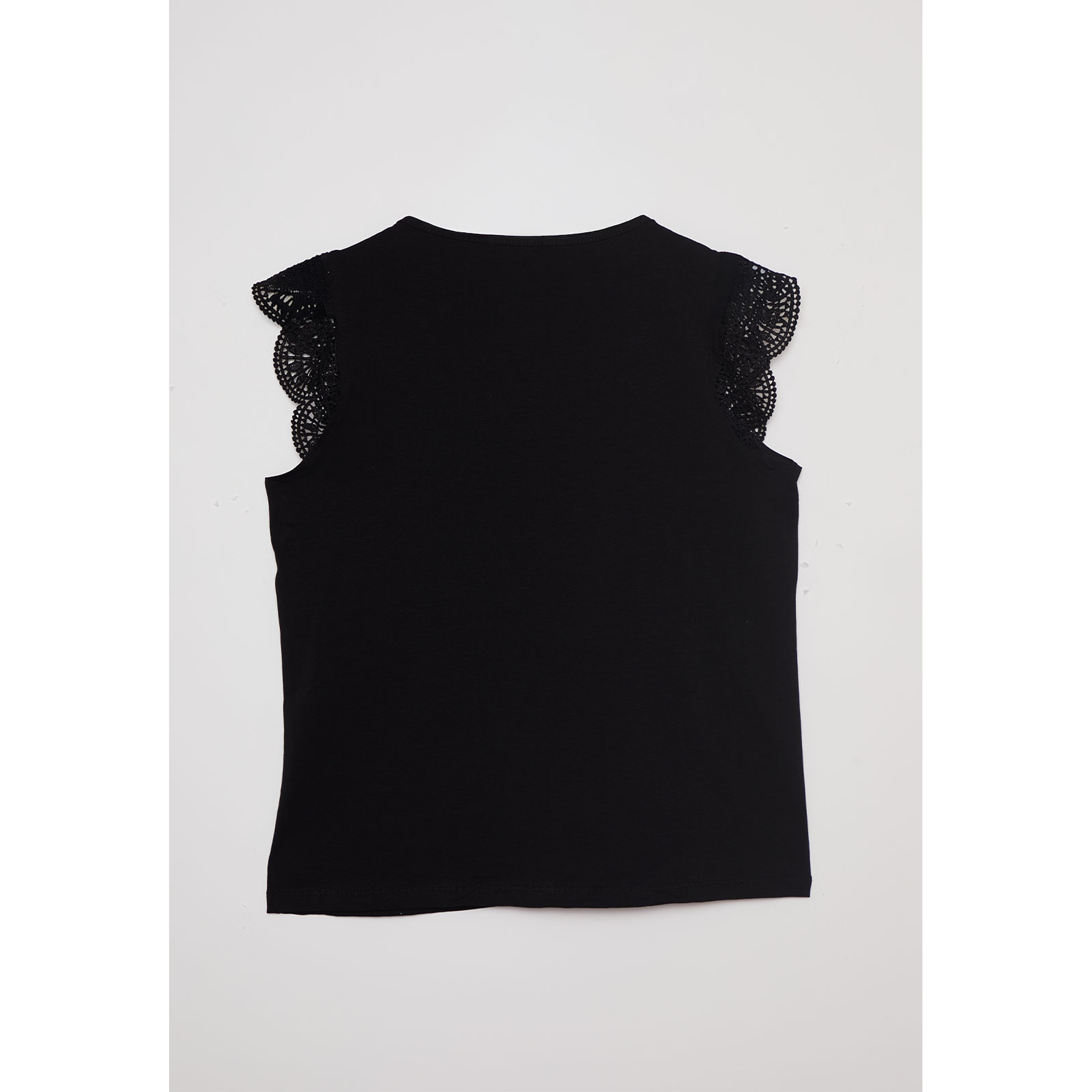 Polera Mujer Broderie Negro Familyshop 2