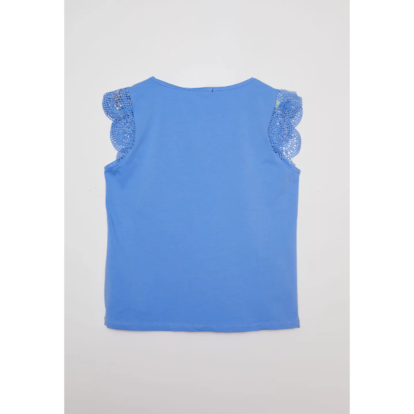 Polera Mujer Broderie Azul Familyshop 2