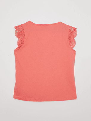 Polera Mujer Manga Corta Coral Familyshop