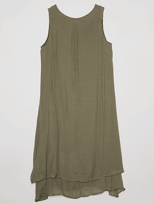 Vestido Mujer Sin Mangas Verde Familyshop