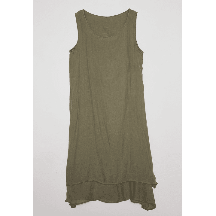 Vestido Mujer Sin Mangas Verde Familyshop 1