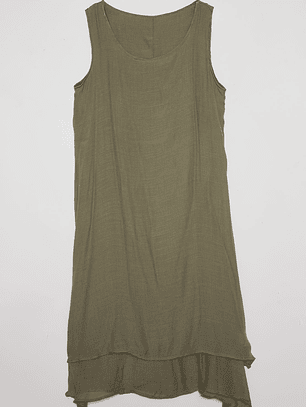 Vestido Mujer Sin Mangas Verde Familyshop