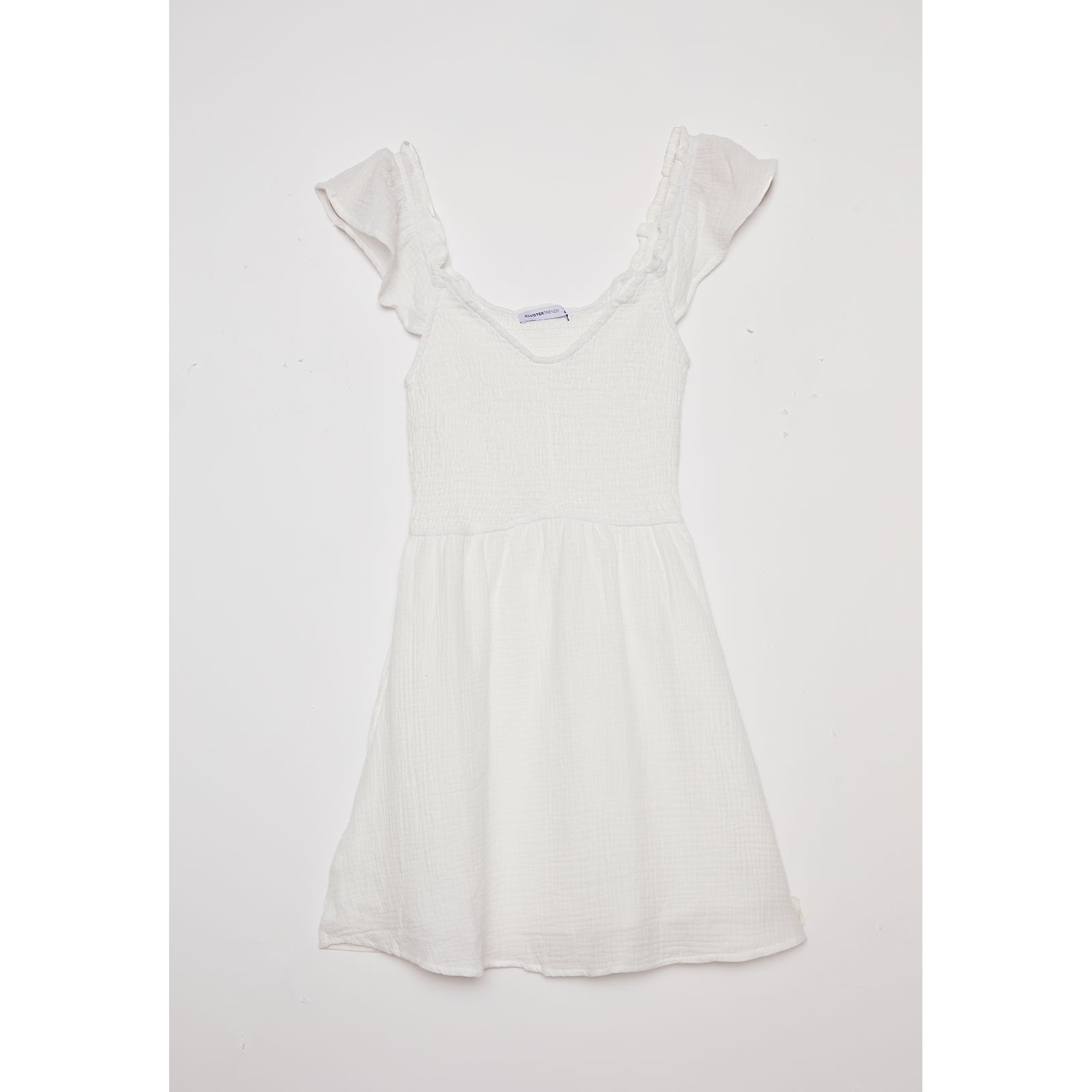 Vestido Mujer Corto Blanco Familyshop 1