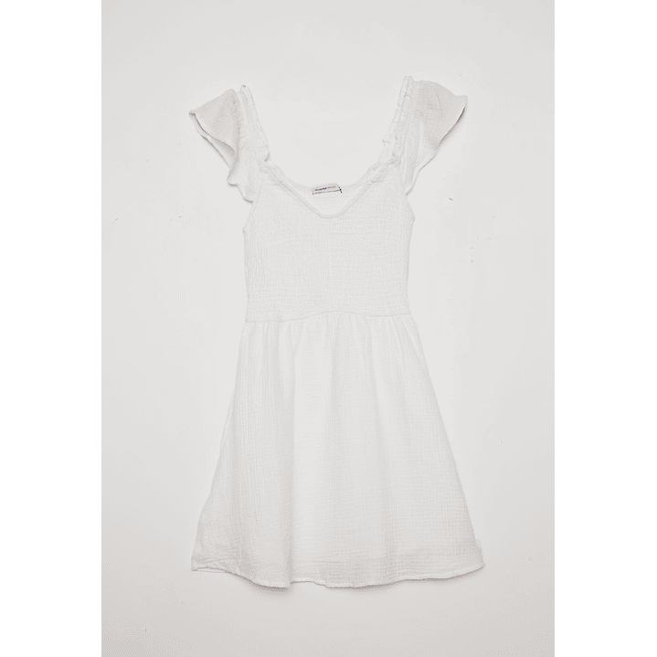 Vestido Mujer Corto Blanco Familyshop 1