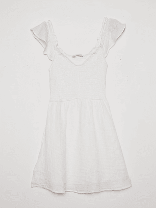 Vestido Mujer Corto Blanco Familyshop