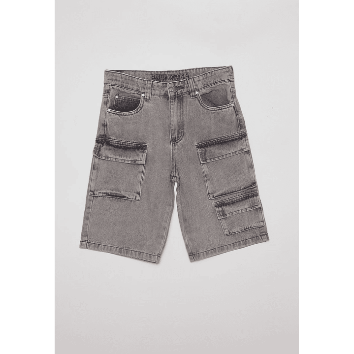 Bermuda Lolo Cargo Gris Familyshop 1