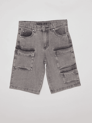 Bermuda Lolo Cargo Gris Familyshop