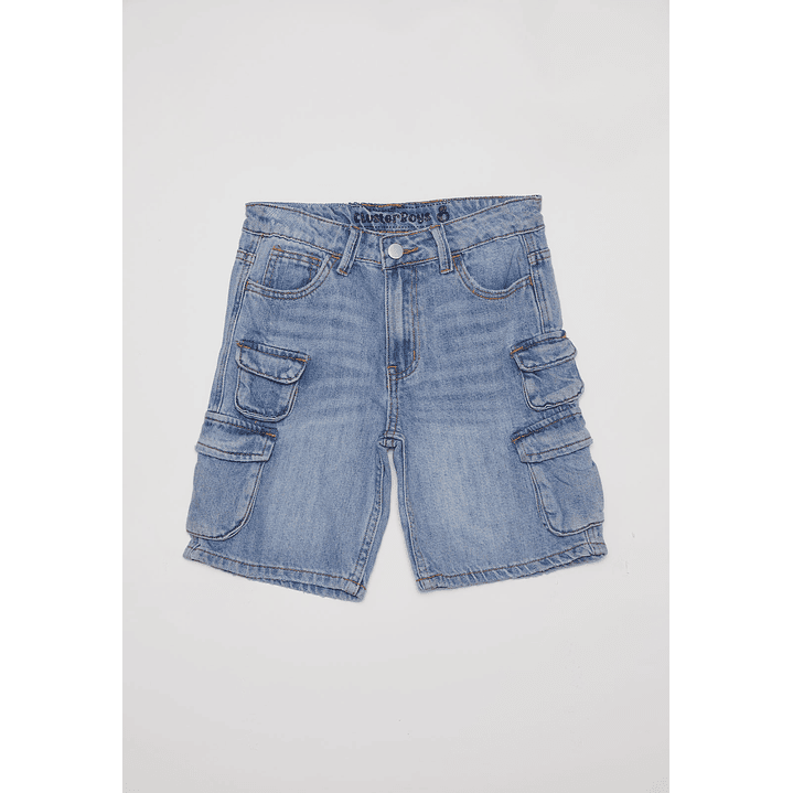 Bermuda Niño Cargo Azul Familyshop 1