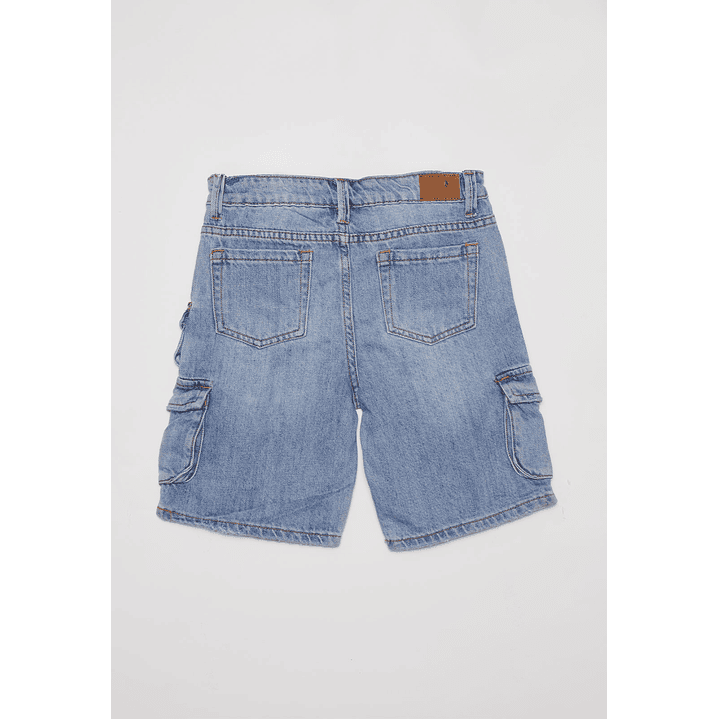 Bermuda Niño Cargo Azul Familyshop 2
