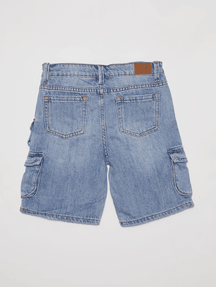 Bermuda Niño Cargo Azul Familyshop