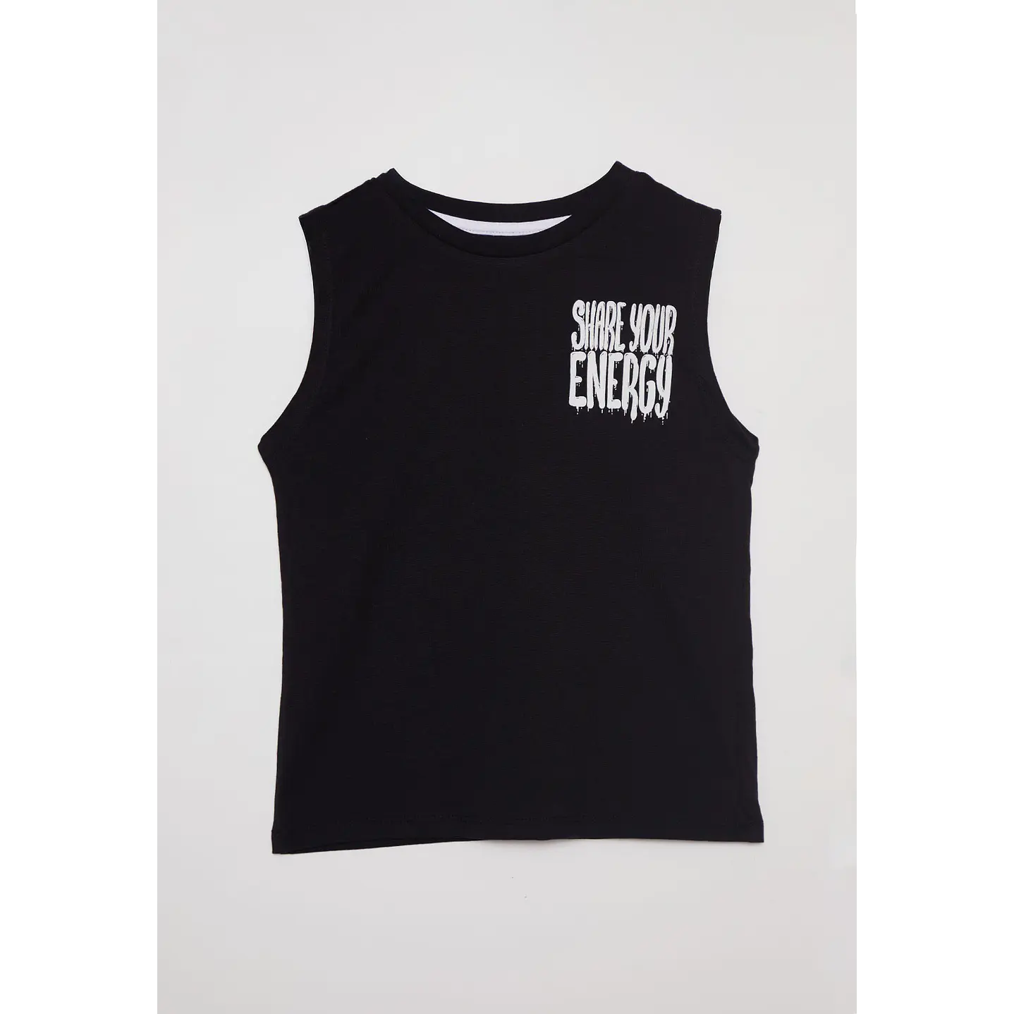 Polera Niño Sin Mangas Negro Familyshop 1