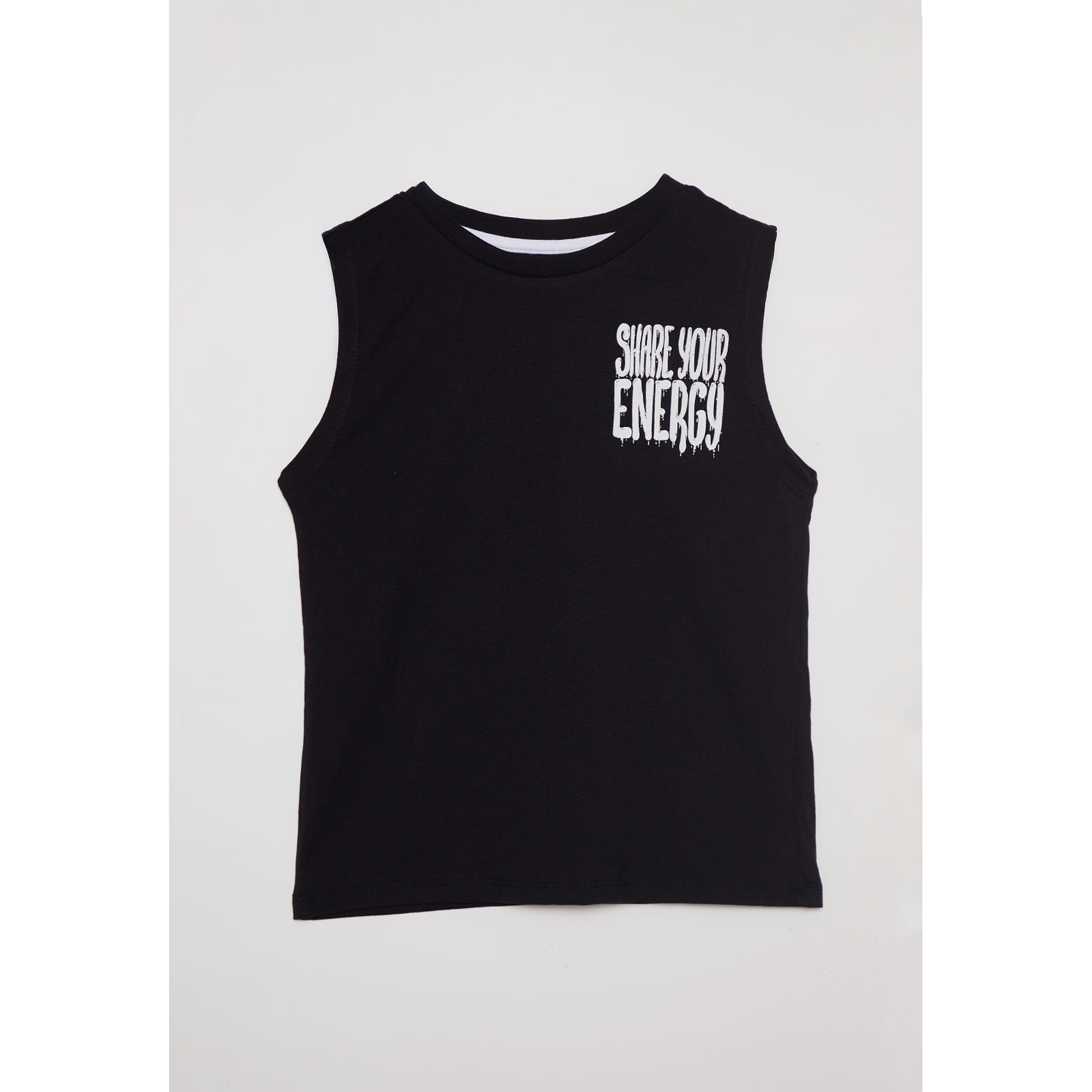 Polera Niño Sin Mangas Negro Familyshop 1