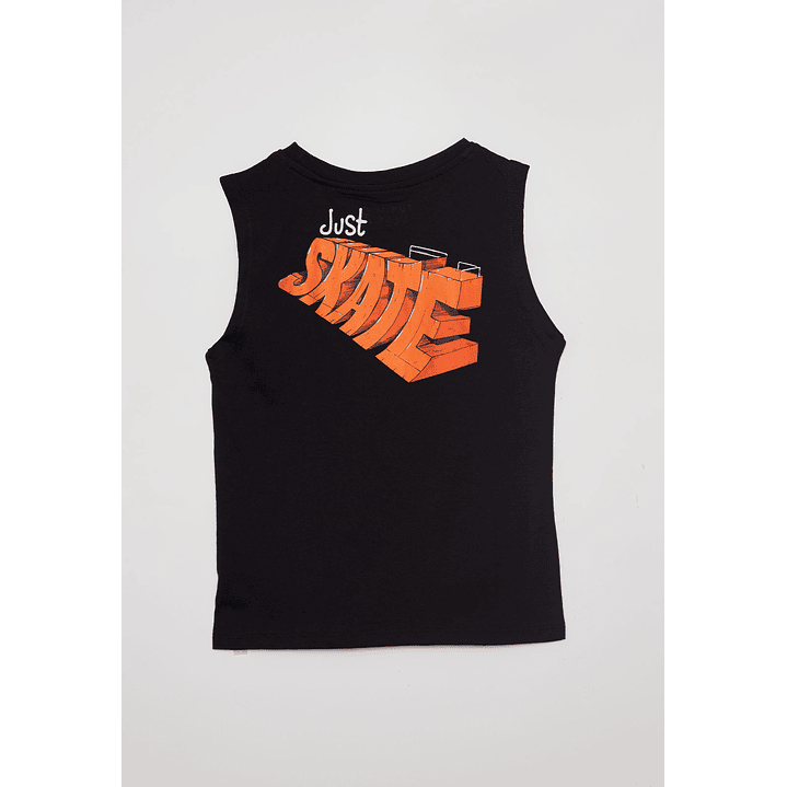 Polera Niño Sin Mangas Negro Familyshop 2