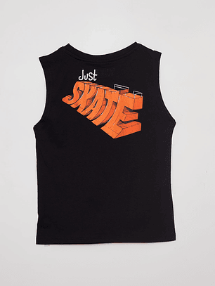 Polera Niño Sin Mangas Negro Familyshop