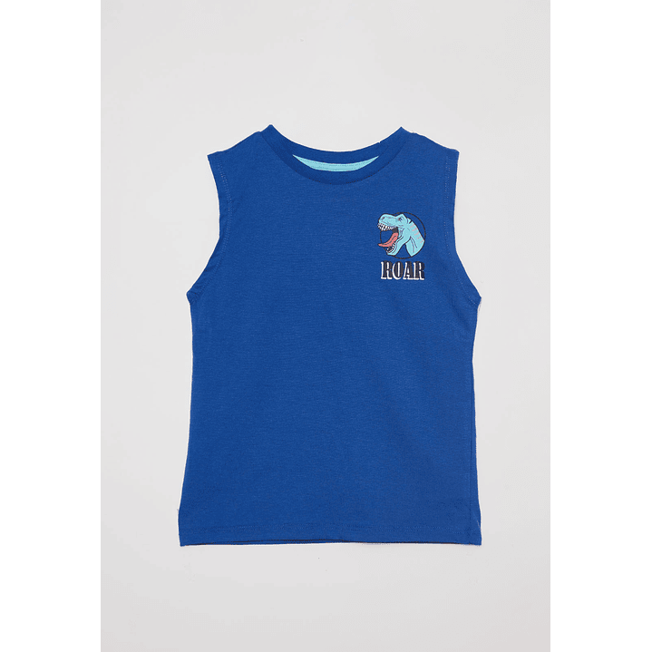 Polera Niño Sin Mangas Azul Familyshop 1