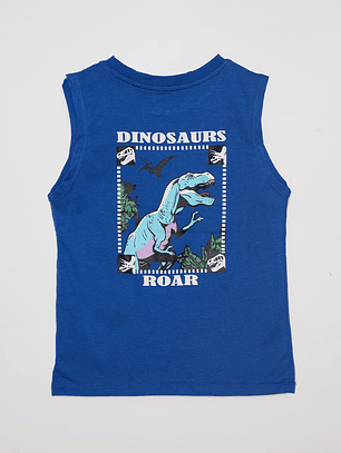 Polera Niño Sin Mangas Azul Familyshop