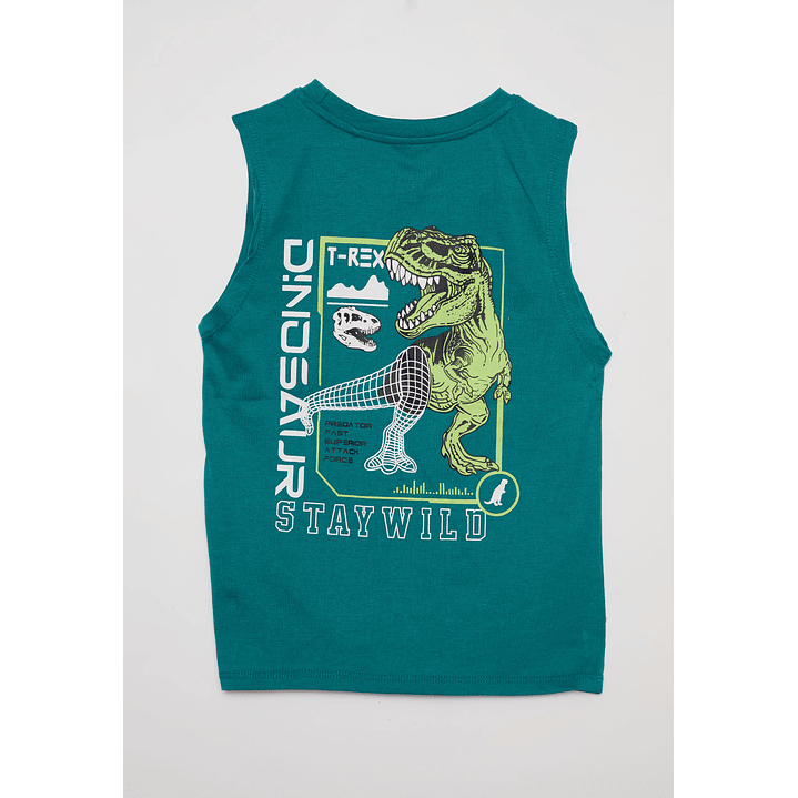 Polera Niño Sin Mangas Verde Familyshop 2