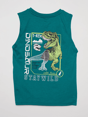 Polera Niño Sin Mangas Verde Familyshop