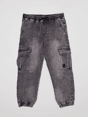 Jeans Niño Cargo Gris Familyshop