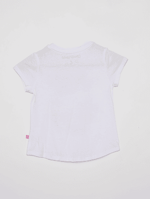 Polera Niña Puff Summer Blanco Familyshop