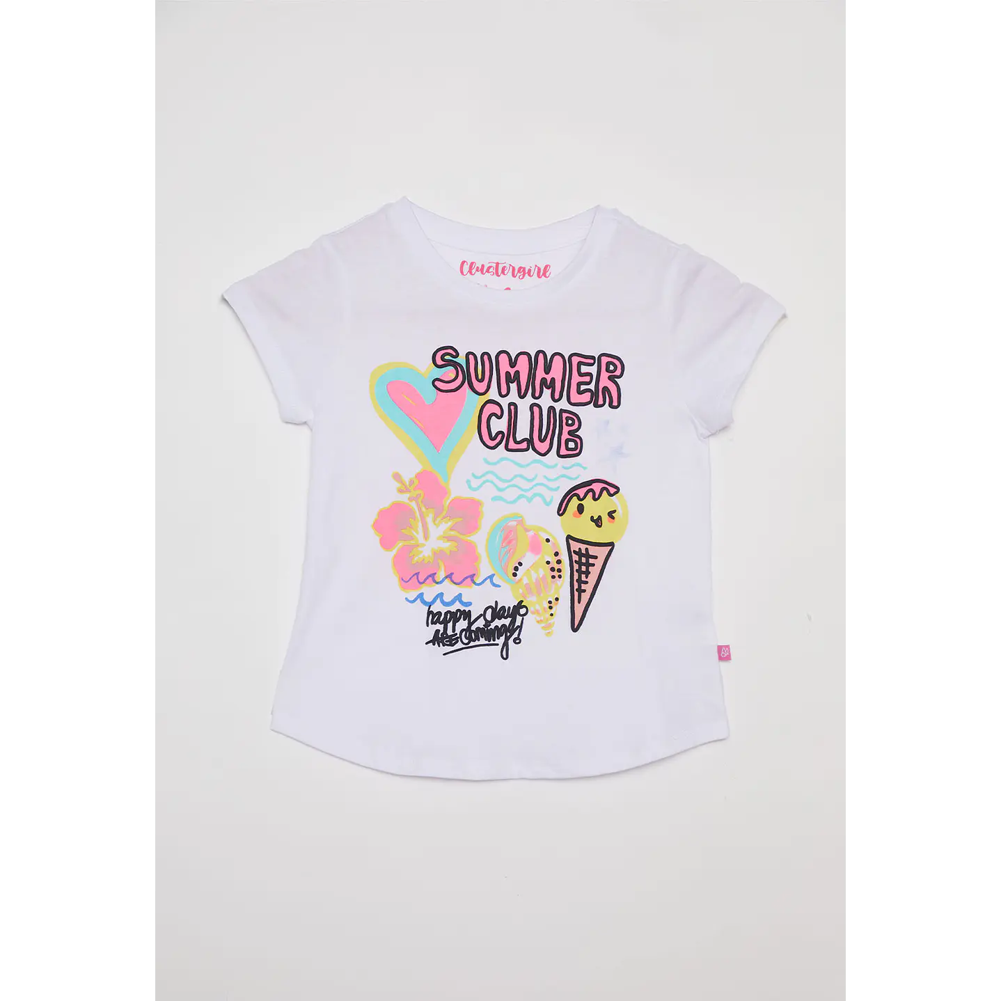 Polera Niña Puff Summer Blanco Familyshop 1
