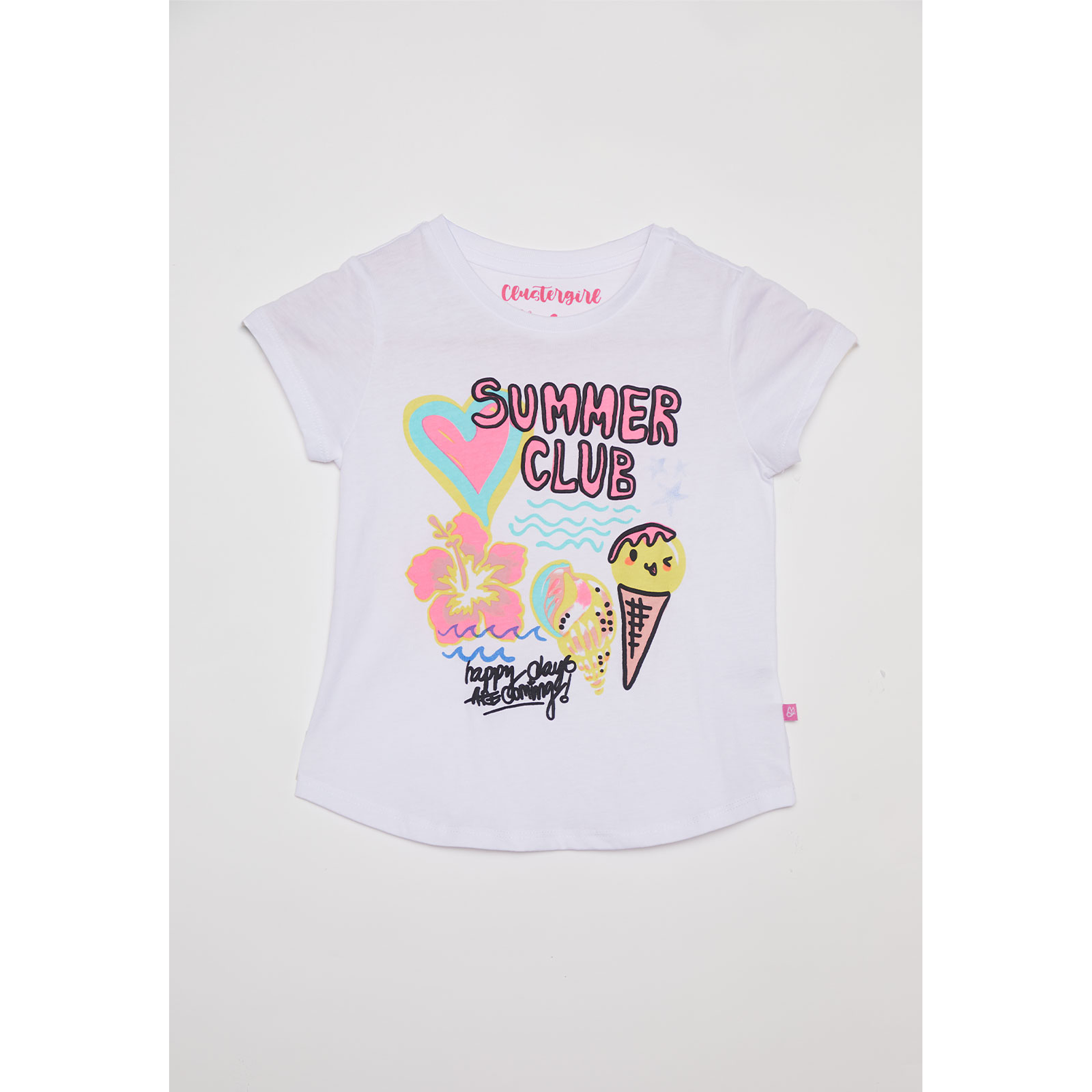 Polera Niña Puff Summer Blanco Familyshop 1