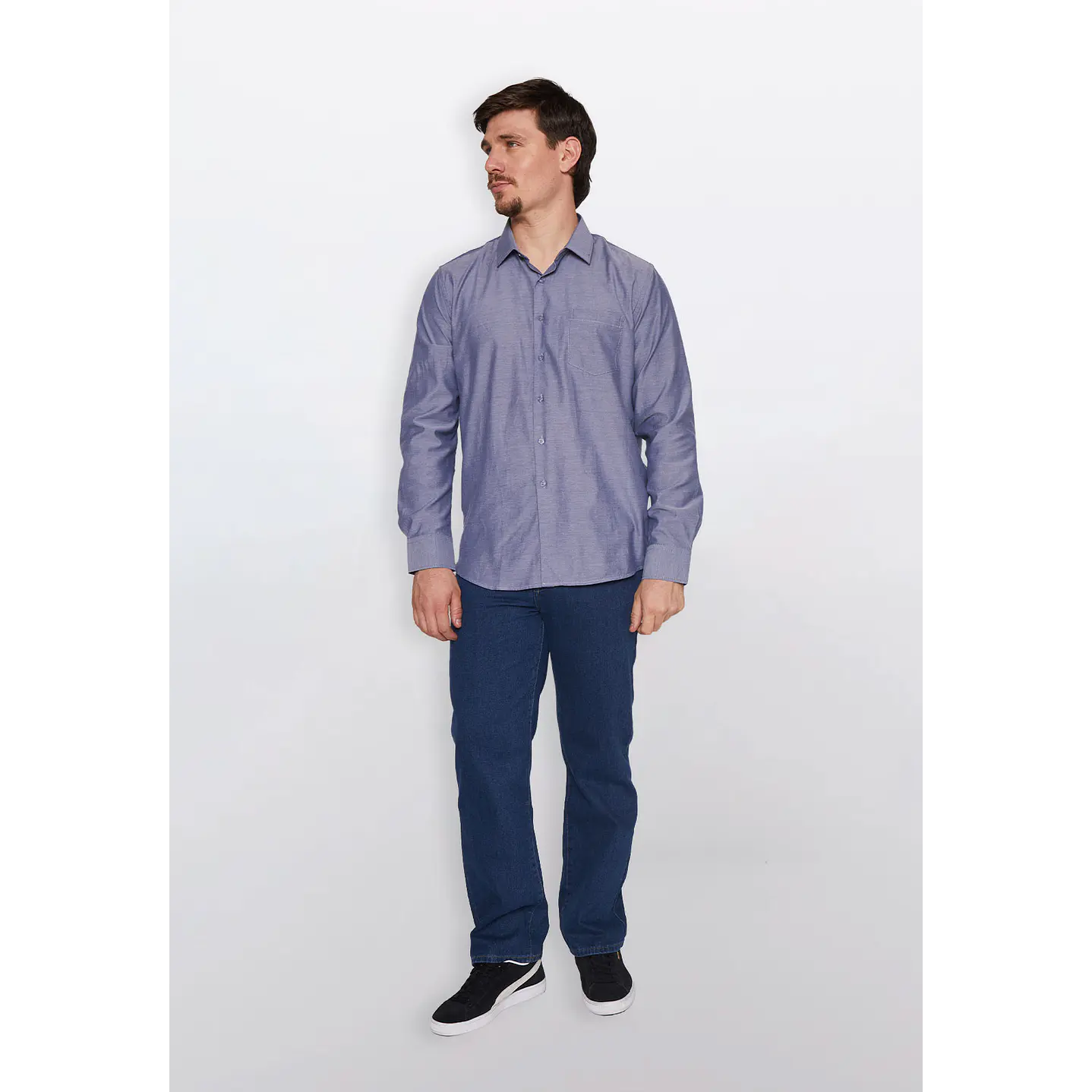 Camisa Hombre Oxford Gris Familyshop 2