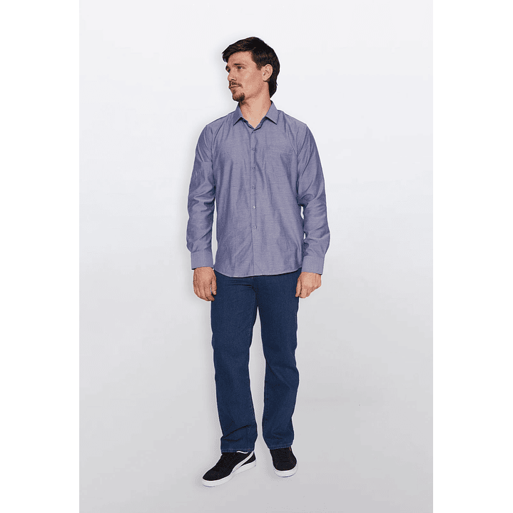 Camisa Hombre Oxford Gris Familyshop 2