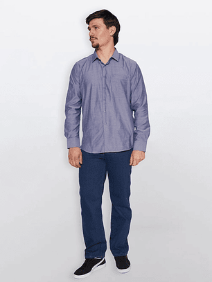 Camisa Hombre Oxford Gris Familyshop