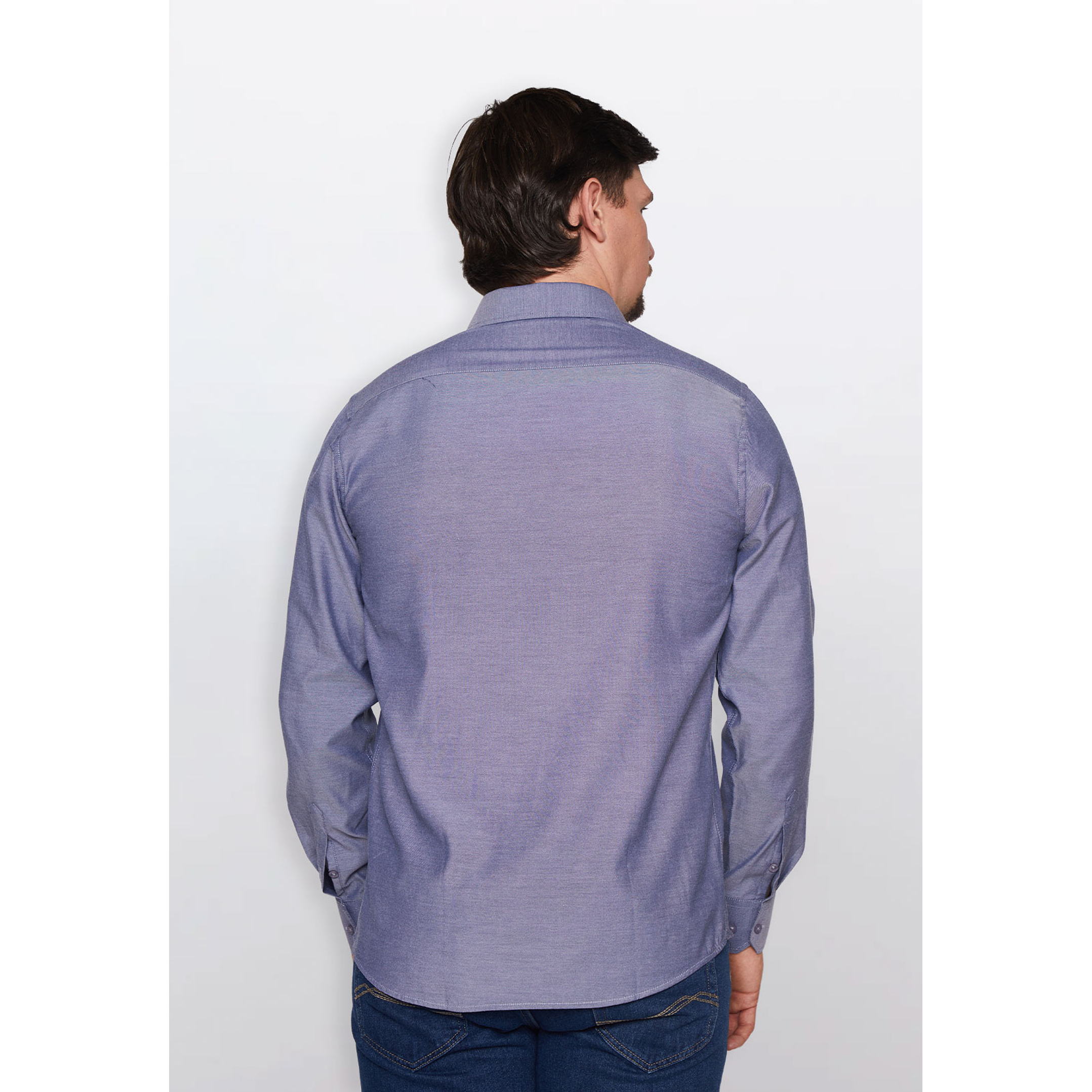 Camisa Hombre Oxford Gris Familyshop 3