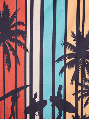 Toalla California 70x140 cm Negro Familyshop