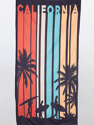 Toalla California 70x140 cm Negro Familyshop