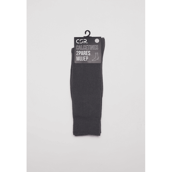 Calcetín Bipack Mujer Gris Escolar Familyshop 2