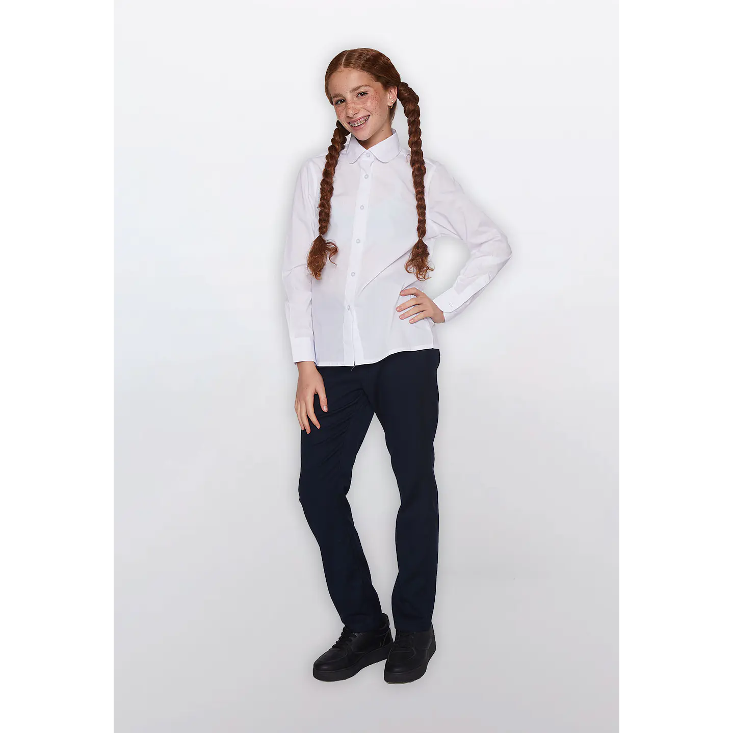 Blusa Escolar Blanca Tallas 6 a 16 Familyshop 5