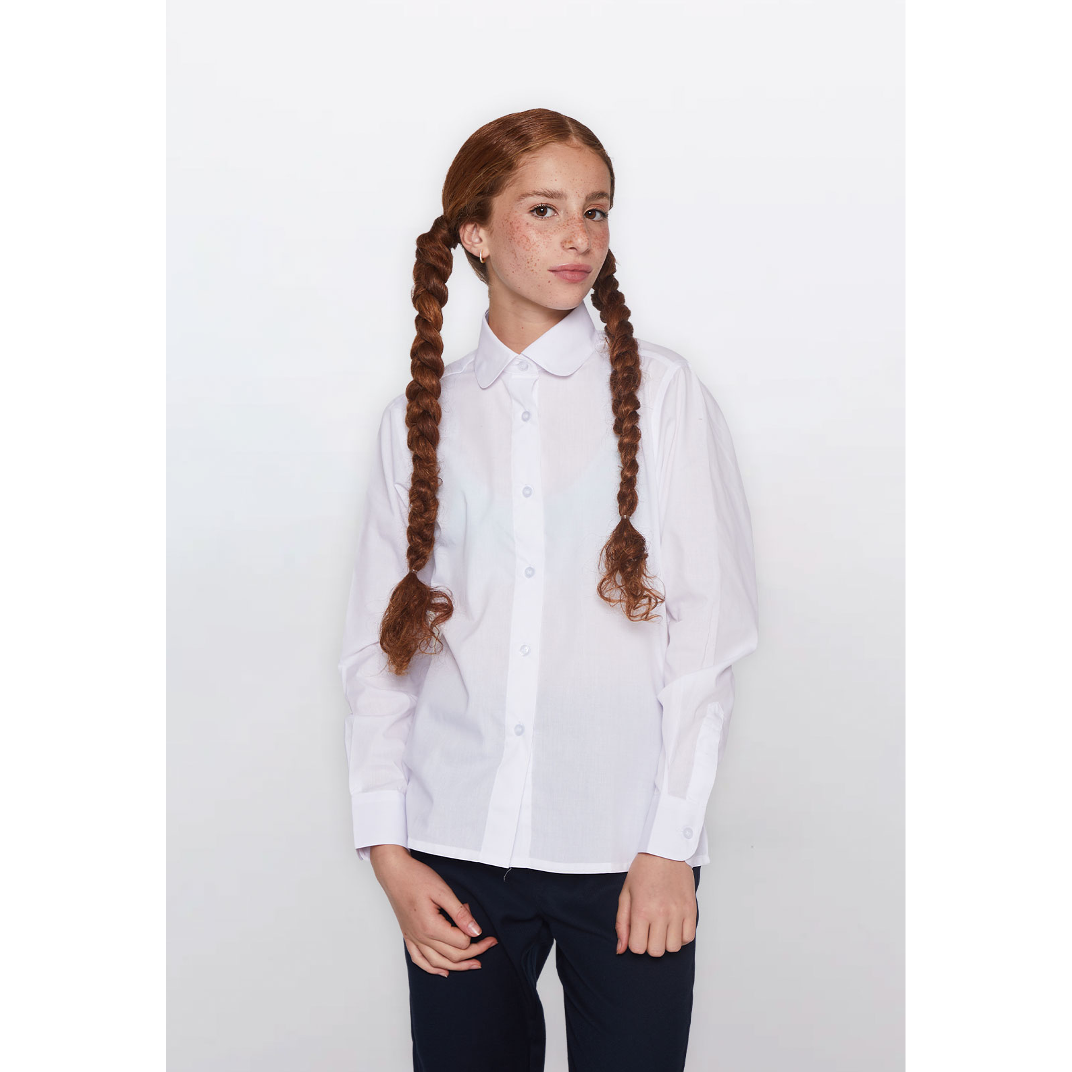 Blusa Blanco Niña Escolar Familyshop 1