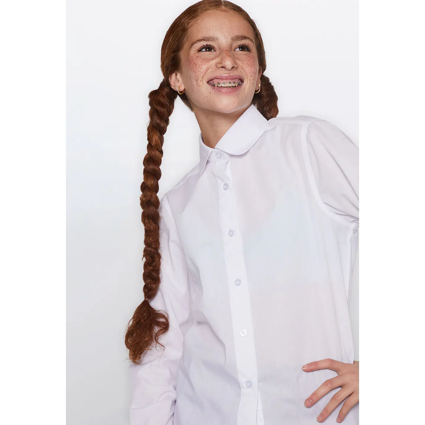 Blusa Escolar Blanca Tallas 6 a 16 Familyshop 7