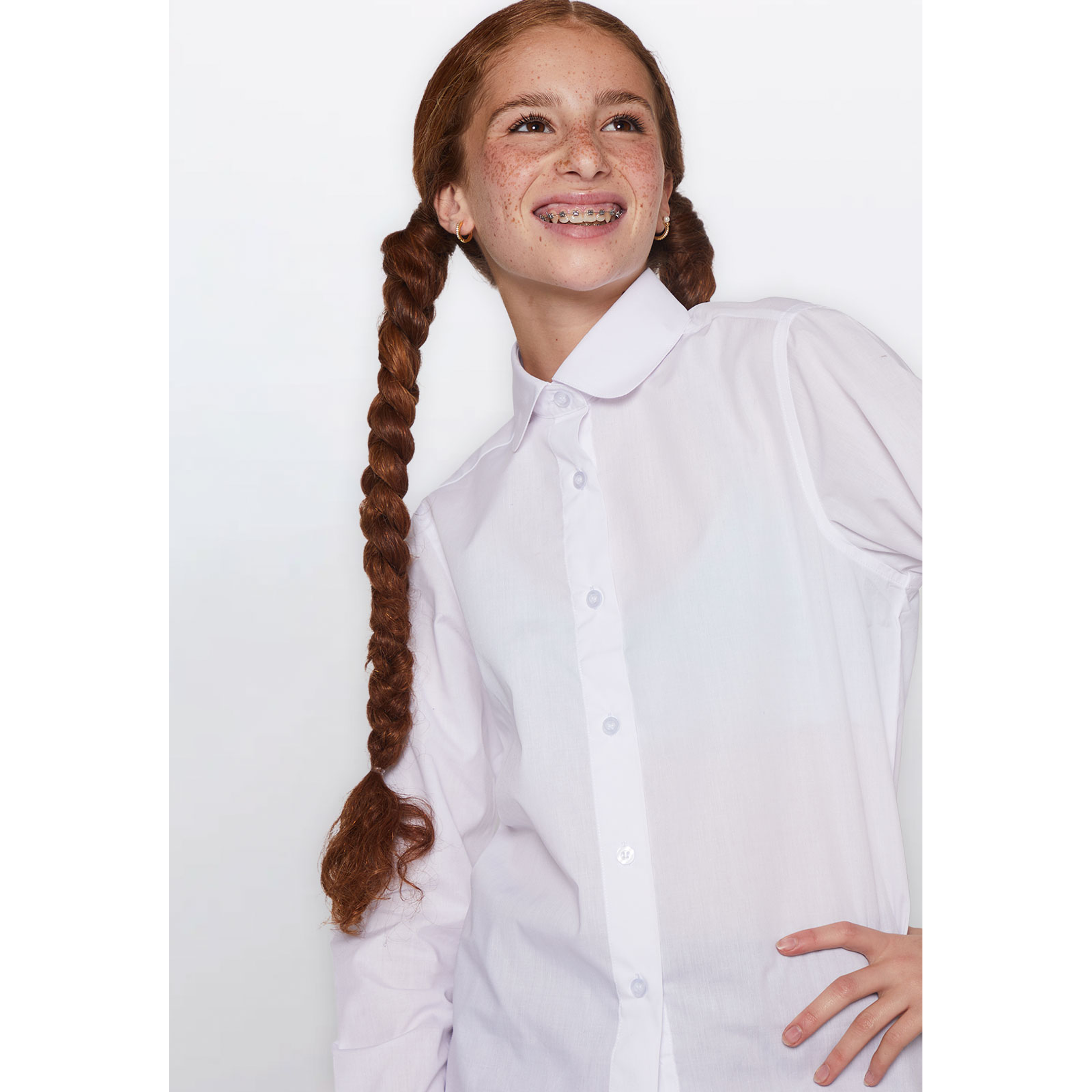 Blusa Blanco Niña Escolar Familyshop 4