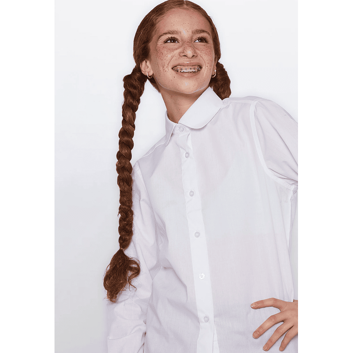 Blusa Blanco Niña Escolar Familyshop 4