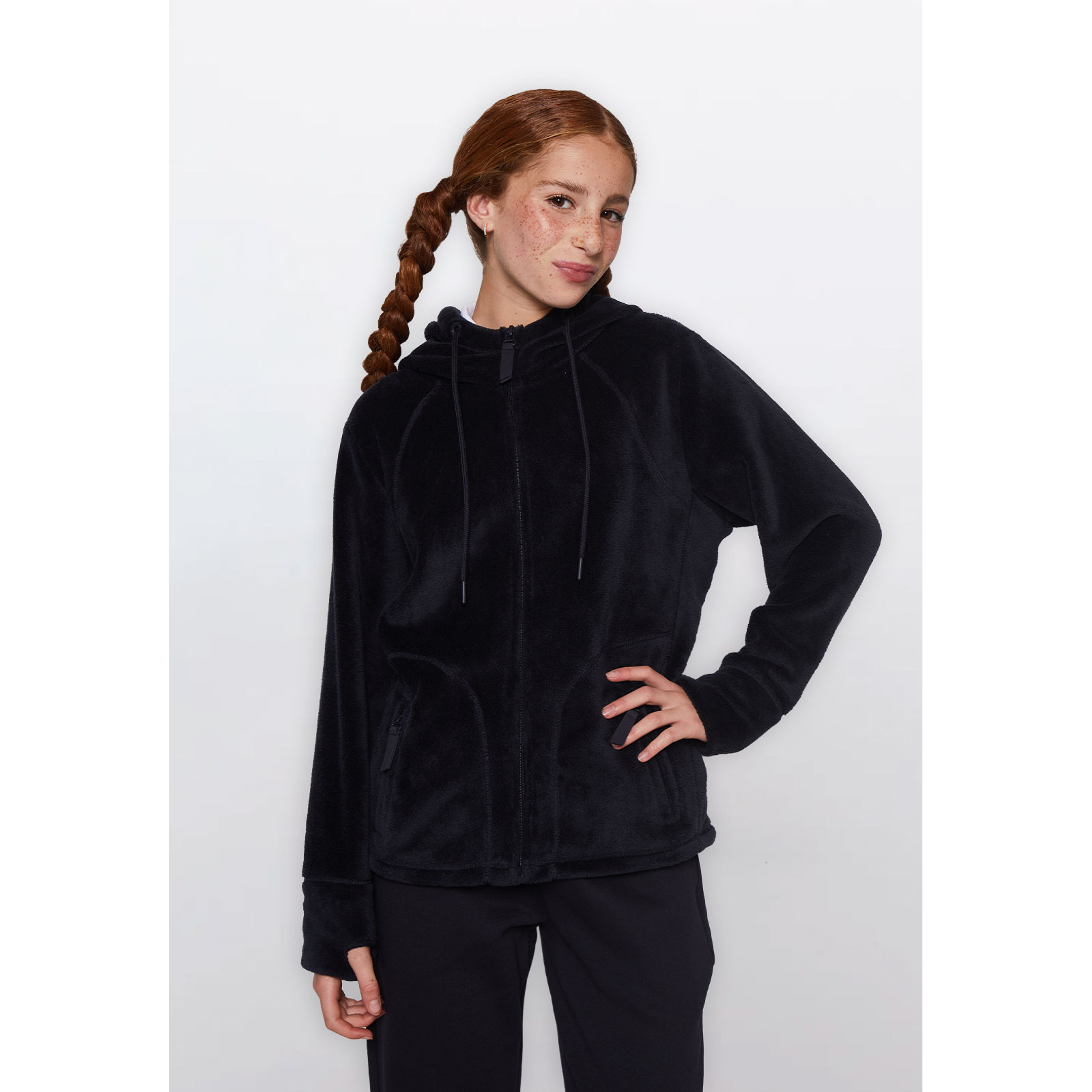 Polerón Niña Peludo Escolar Azul Familyshop 1